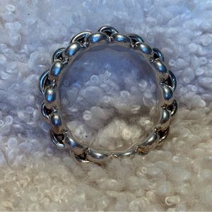 Bat Ami Sterling Silver Large Modernist Bangle Bracelet Electroform 42g